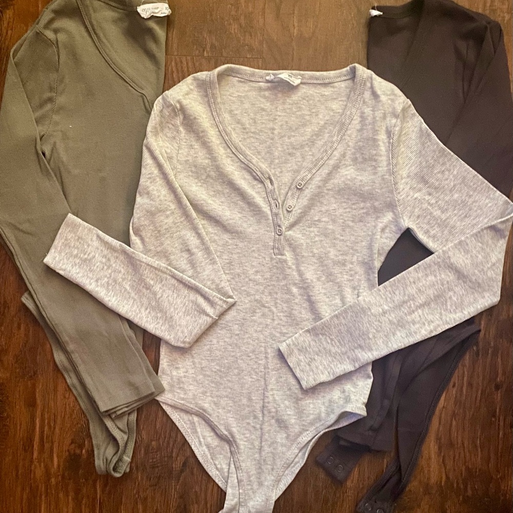Primark Ribbed Henley Bodysuit Set